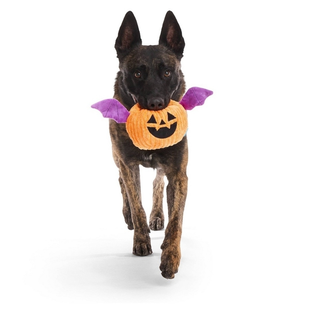 BARK Afraid of the Bark Halloween Batty Flapperlantern Plush Dog Toy 26